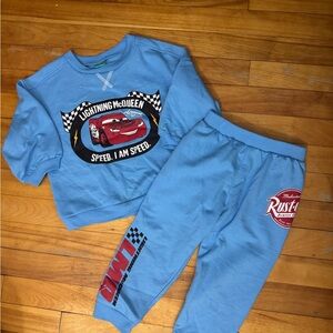 Kids Lightning McQueen Blue Sweatshirt and Pants Set